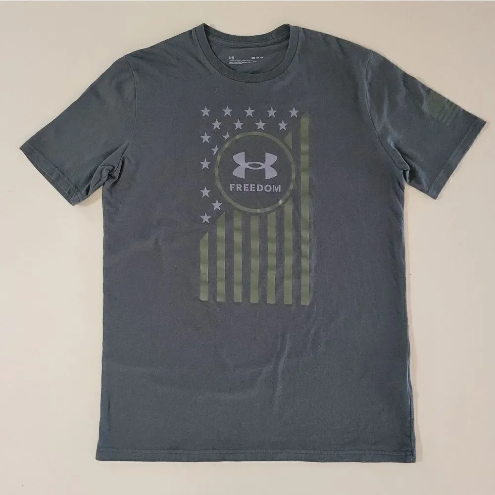 Under Armour Men's Crewneck Freedom Flag Shirt Sleeve T-Shirt